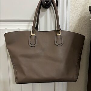 Large Taupe Tote Bag
